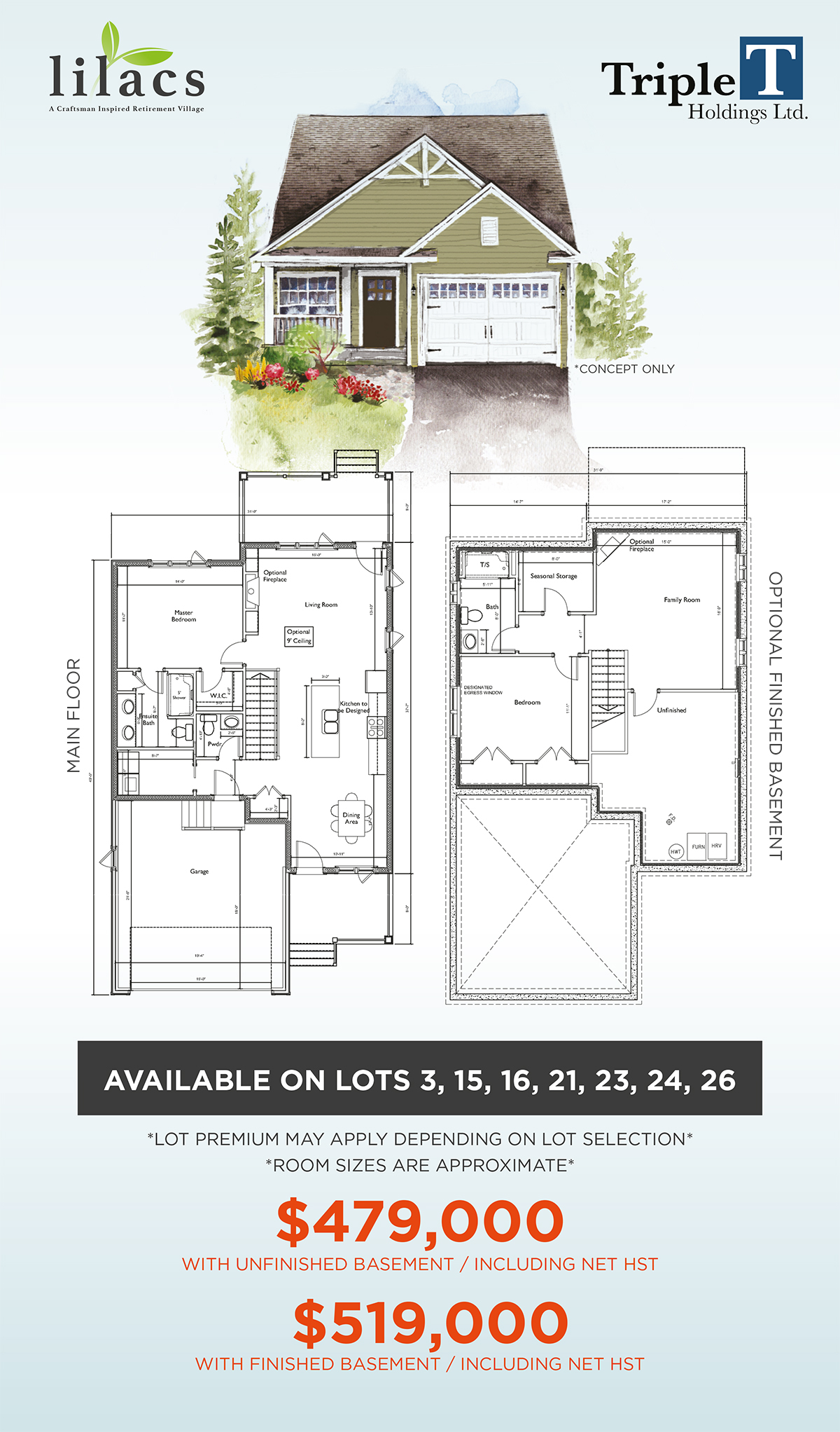 Lilacs Lakefield lot plan