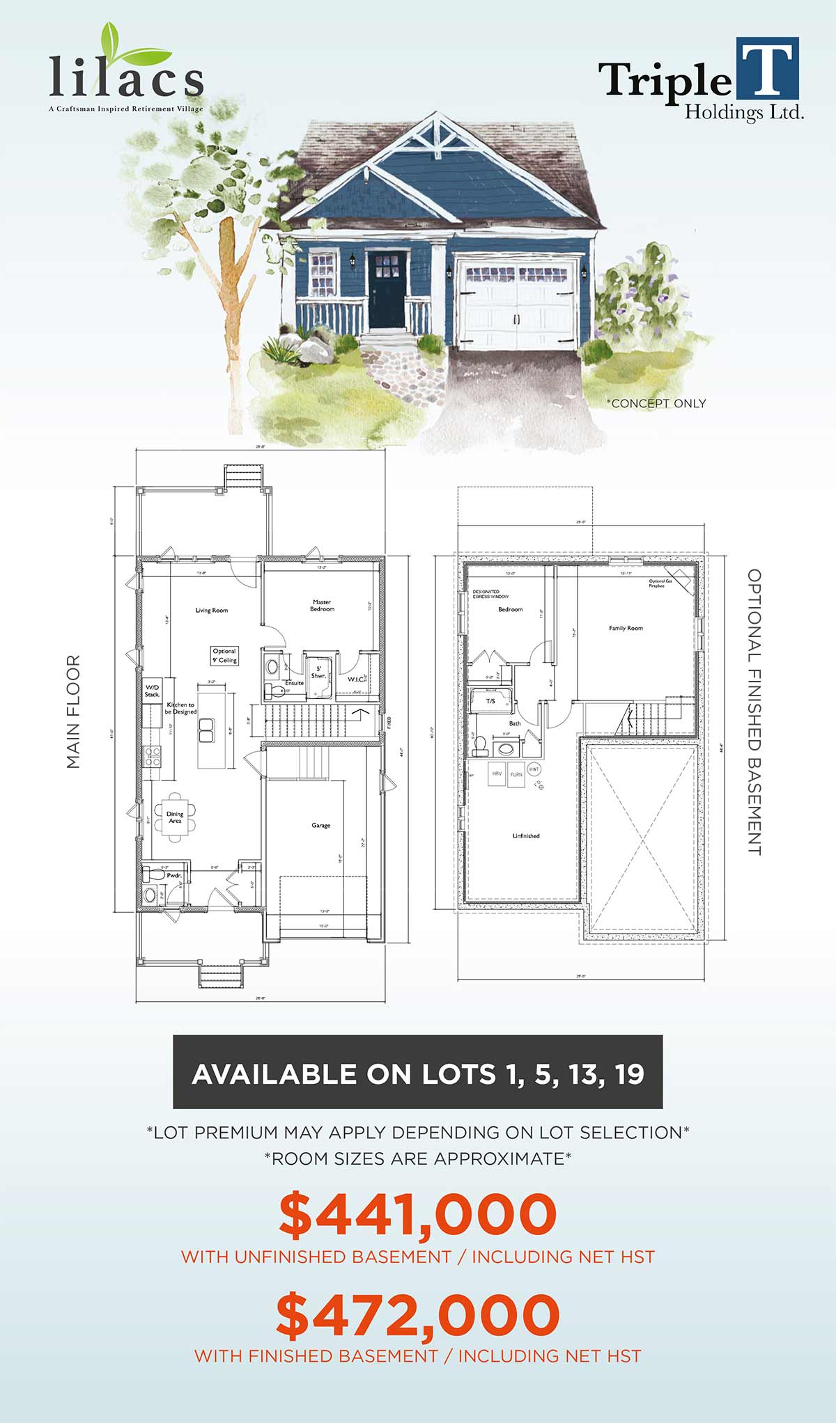 Lilacs Lakefield lot plan